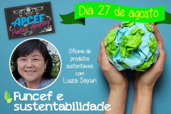 Luiza Sayuri, aposentada da Caixa, fala sobre sustentabilidade em encontro no clube