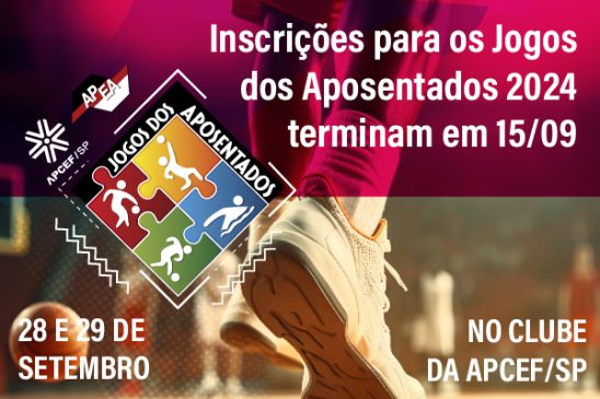 Inscrições para os Jogos dos Aposentados 2024 terminam em 15/09