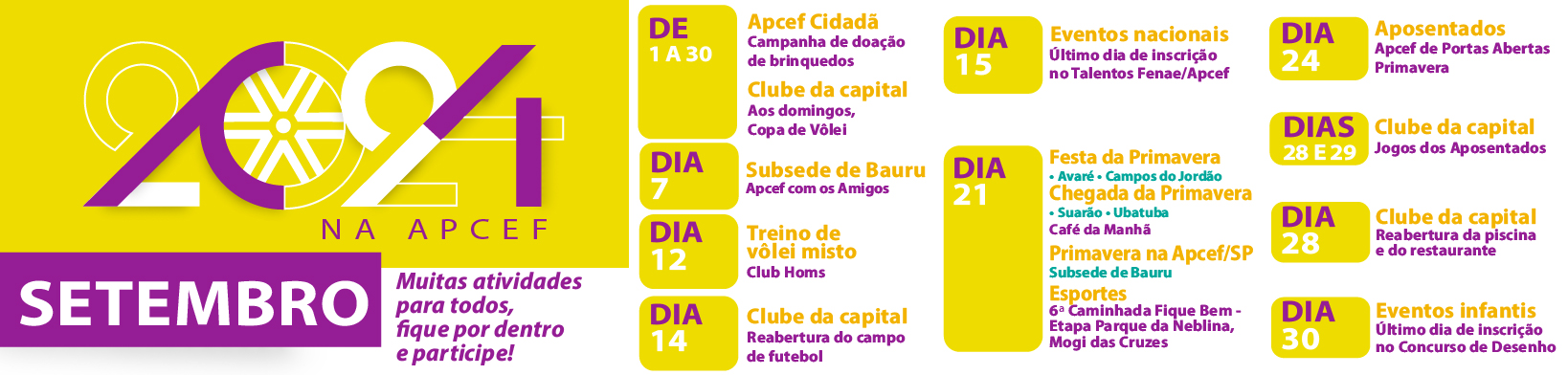 Calendário setembro