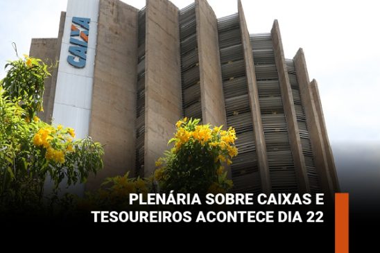 Plenária sobre caixas e tesoureiros acontece dia 22/10