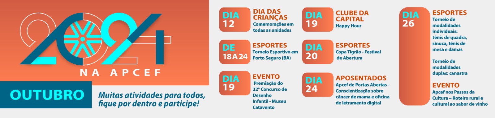 Calendário outubro