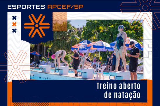 Participe de treino aberto de natação no clube!